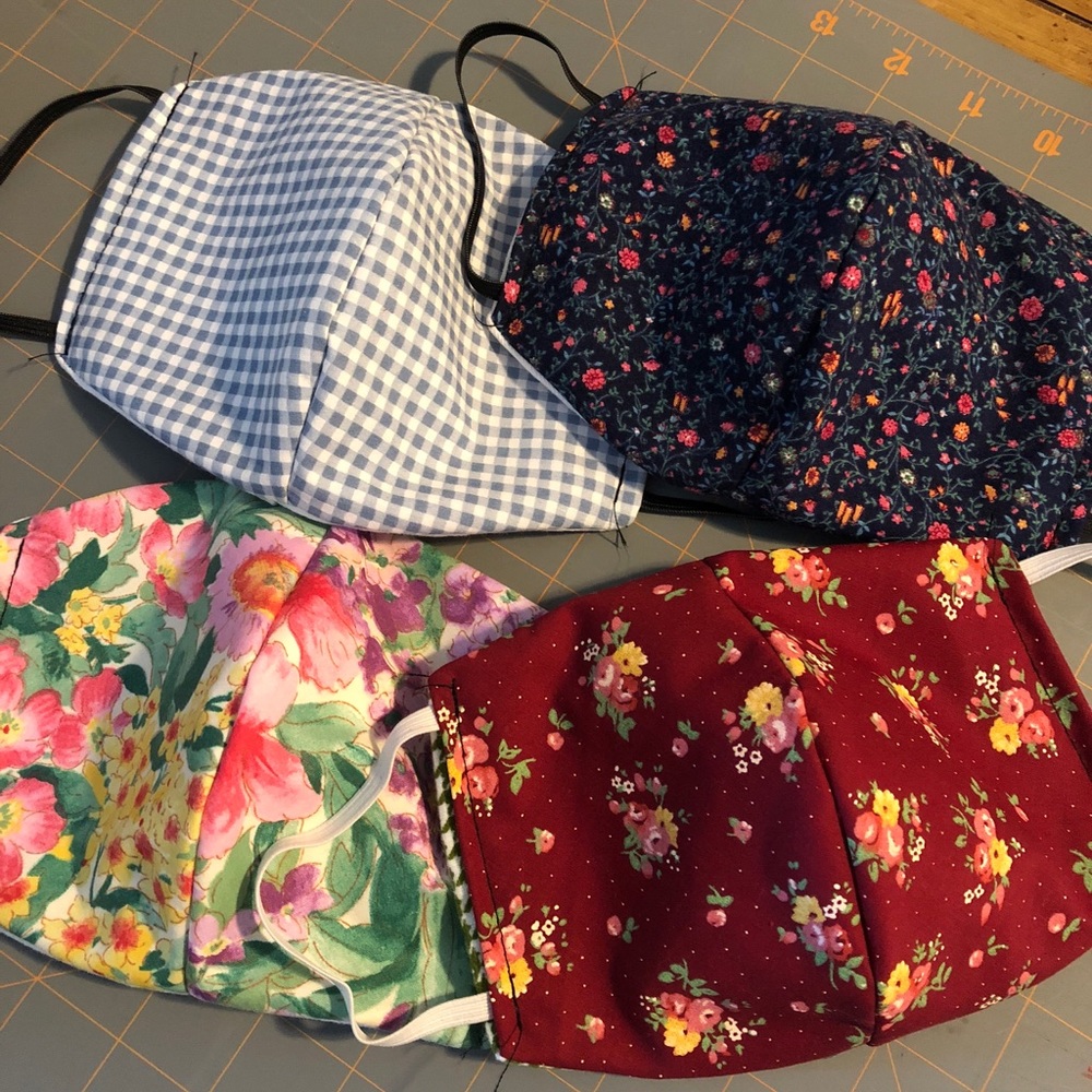 Handmade fabric face masks